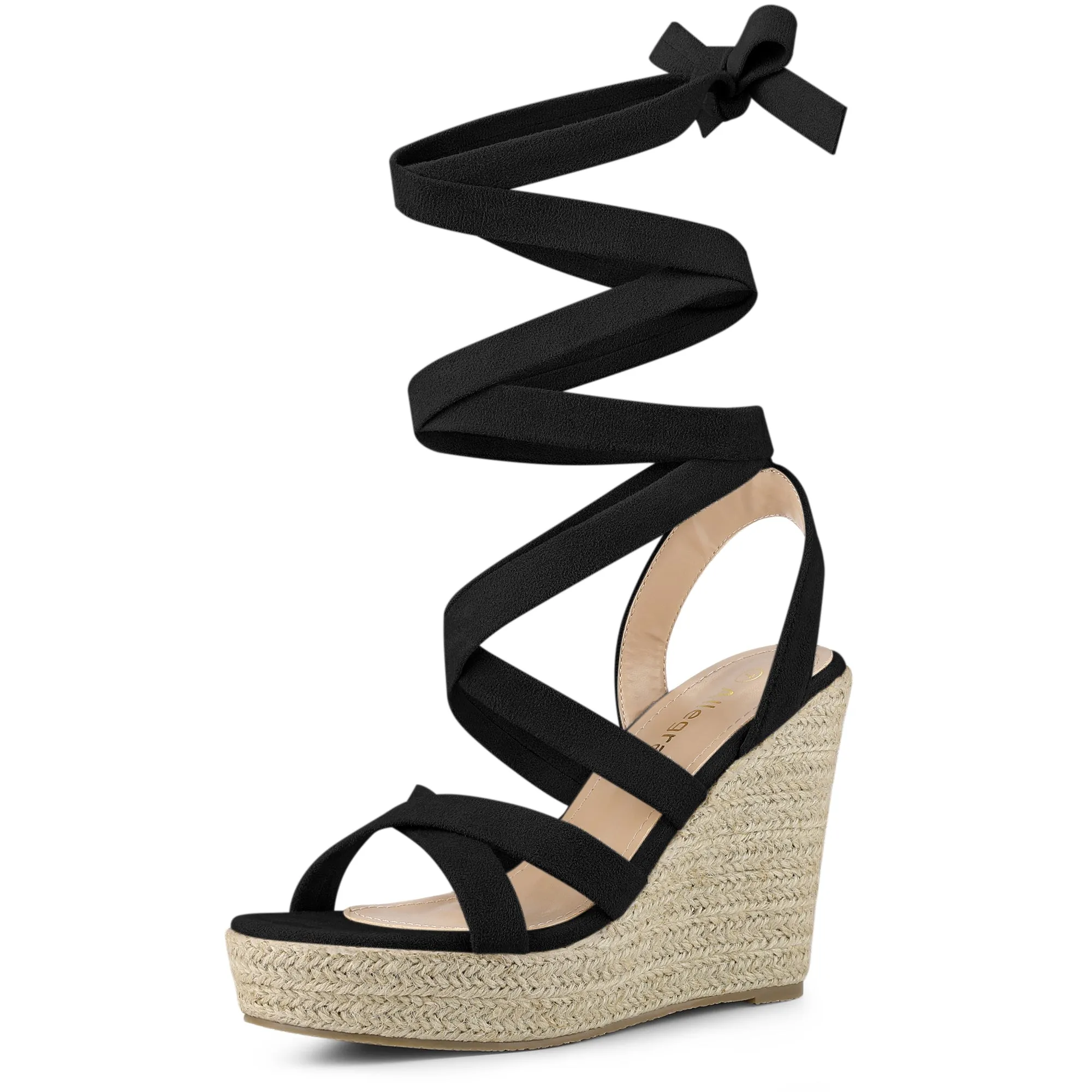 Espadrilles Platform Heel Lace Up Wedge Sandals sold by Allegra K product image thumbnail 2