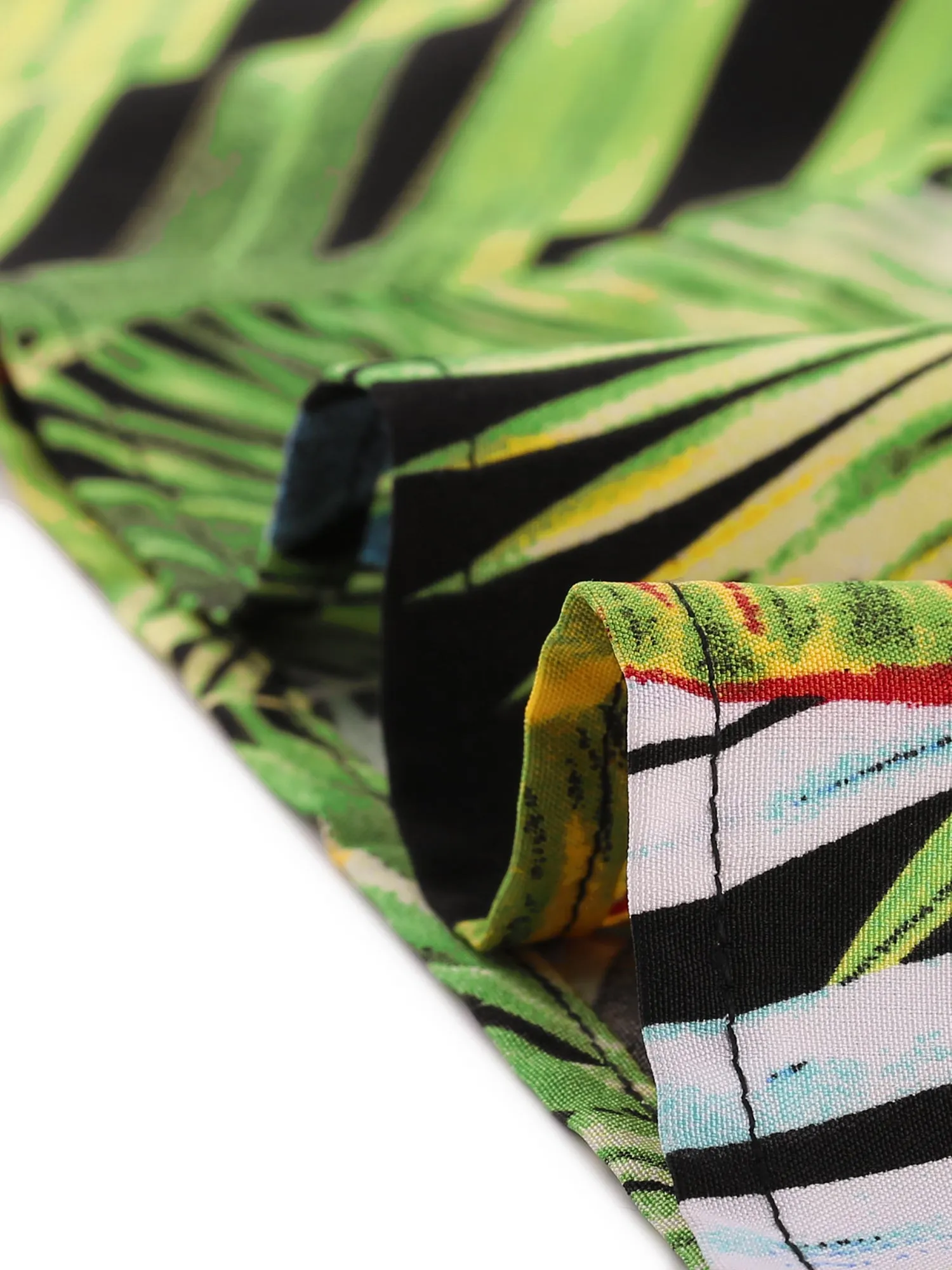 Tropical Tie Backless Halter V Neck Crop Top Split Thigh Skirt Set sold by Allegra K product image thumbnail 4