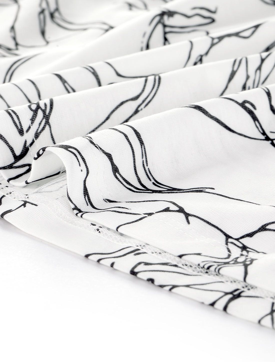 Printed V Neck Blouse Casual Loose Short Sleeve Peplum Top sold by Allegra K product image thumbnail 3