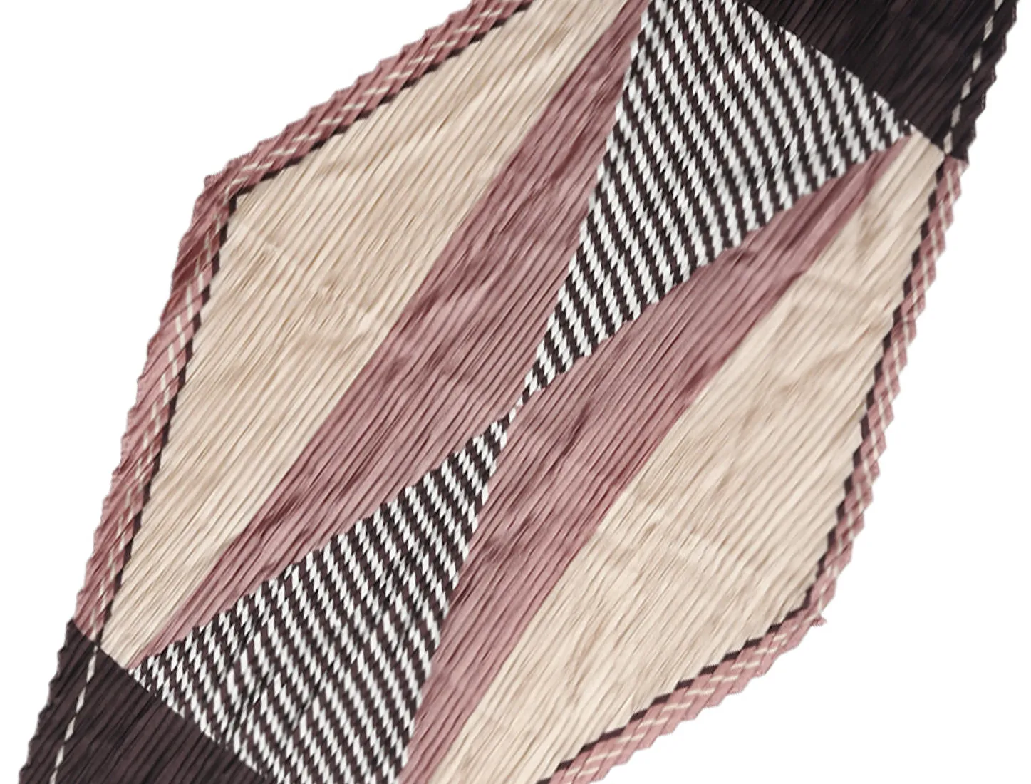 Rhombus Pleated Contrast Color Stripe Heart Neck Scarves Neckerchief sold by Allegra K product image thumbnail 5