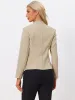 Elegant Blazer Long Sleeve Button Front Stretch Office Suit Jacket sold by Allegra K