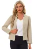 Elegant Blazer Long Sleeve Button Front Stretch Office Suit Jacket sold by Allegra K