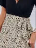 Boho-Chic Eyelet Short Sleeves Patchwork Floral Belted Hi-Lo Hem Midi Garden Party Dress sold by Allegra K