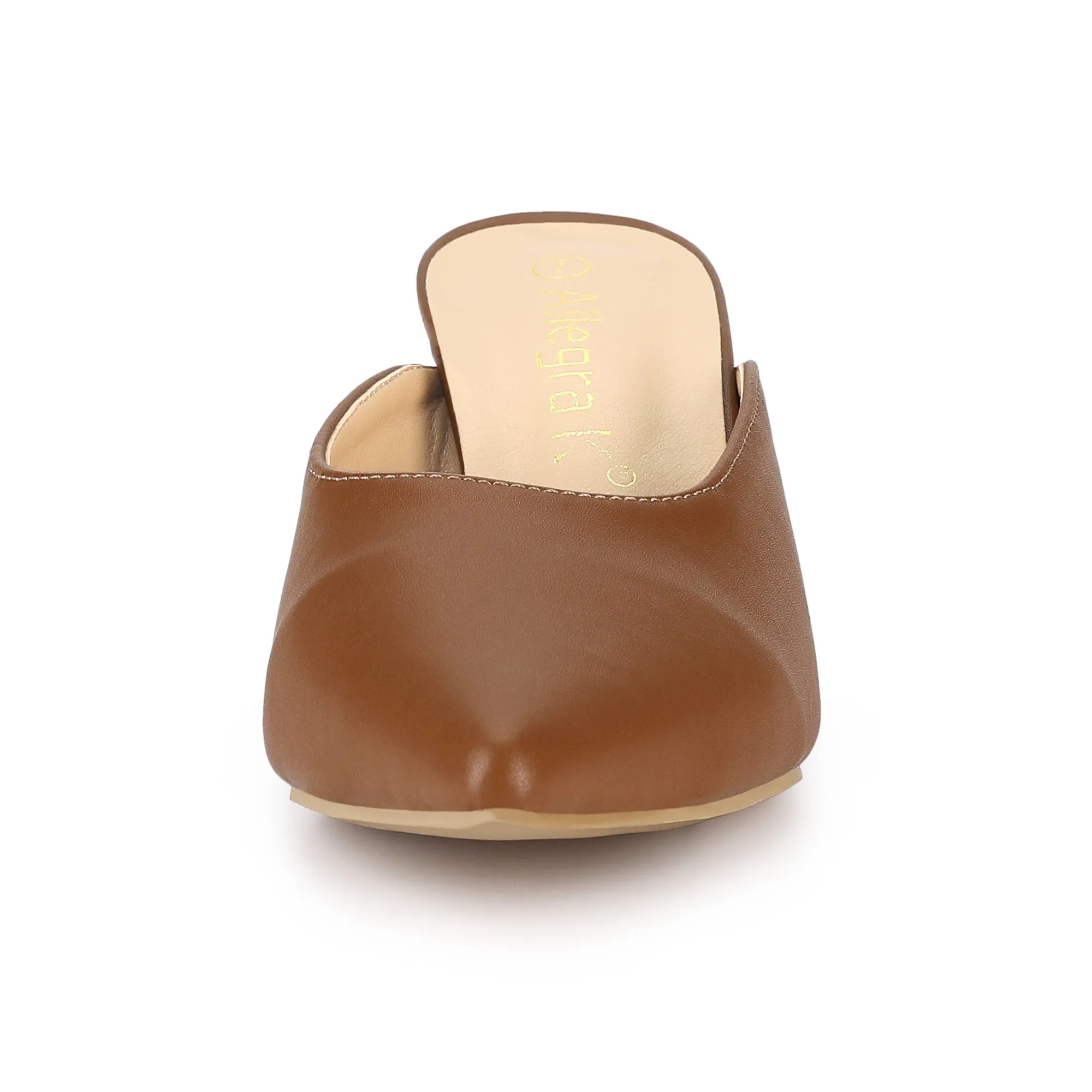 PU Pointed Toe Stiletto Heel Slide Mules sold by Allegra K product image thumbnail 4