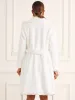 Long Coat Belted Lapel Open Front Faux Fur Fluffy Jackets sold by Allegra K