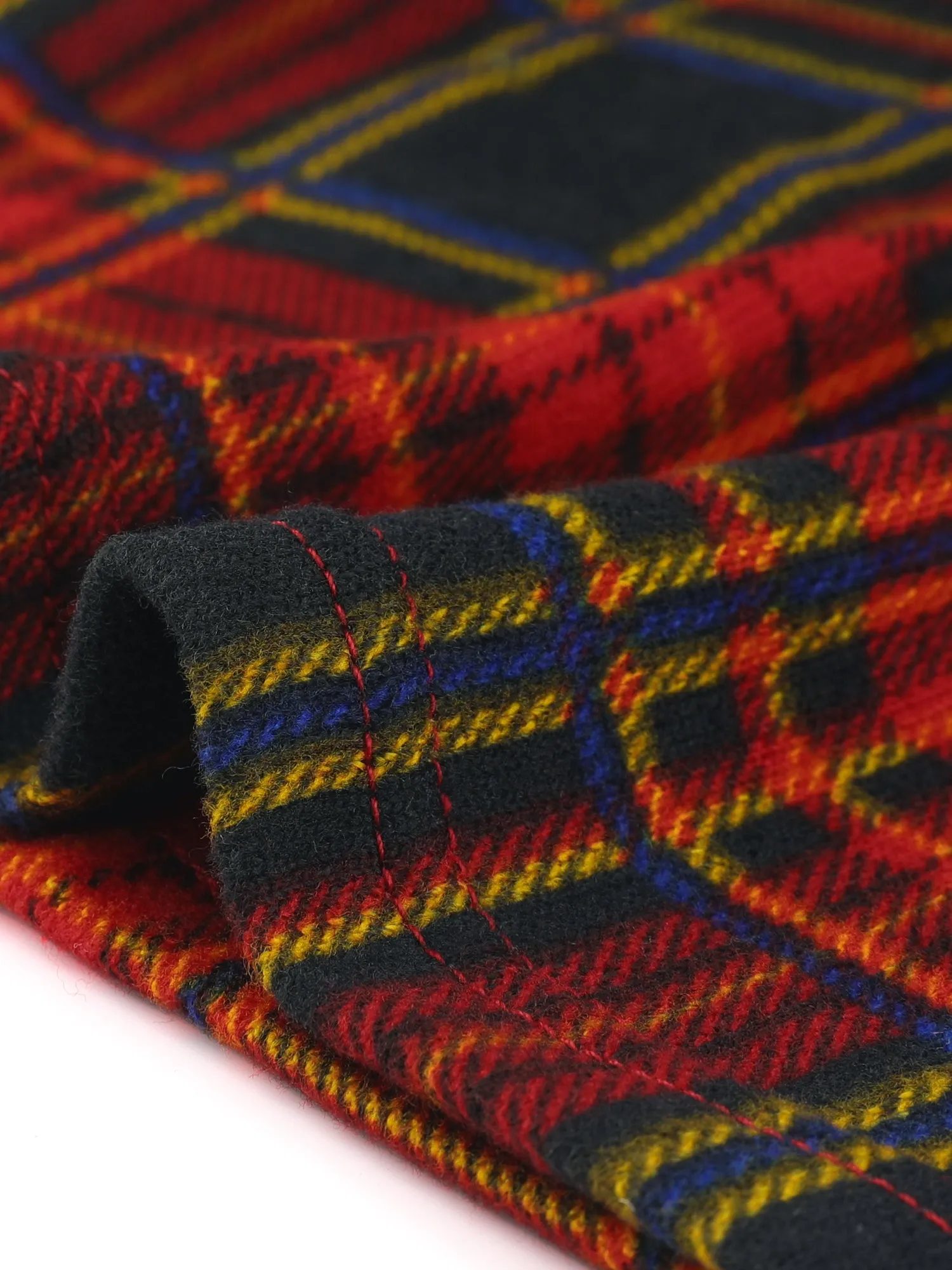 Mock Neck Blouse Puff Long Sleeve Vintage Plaid Tops sold by Allegra K product image thumbnail 5