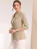 Notched Lapel 3/4 Sleeve Formal Suit Blazer Jacket sold by Allegra K