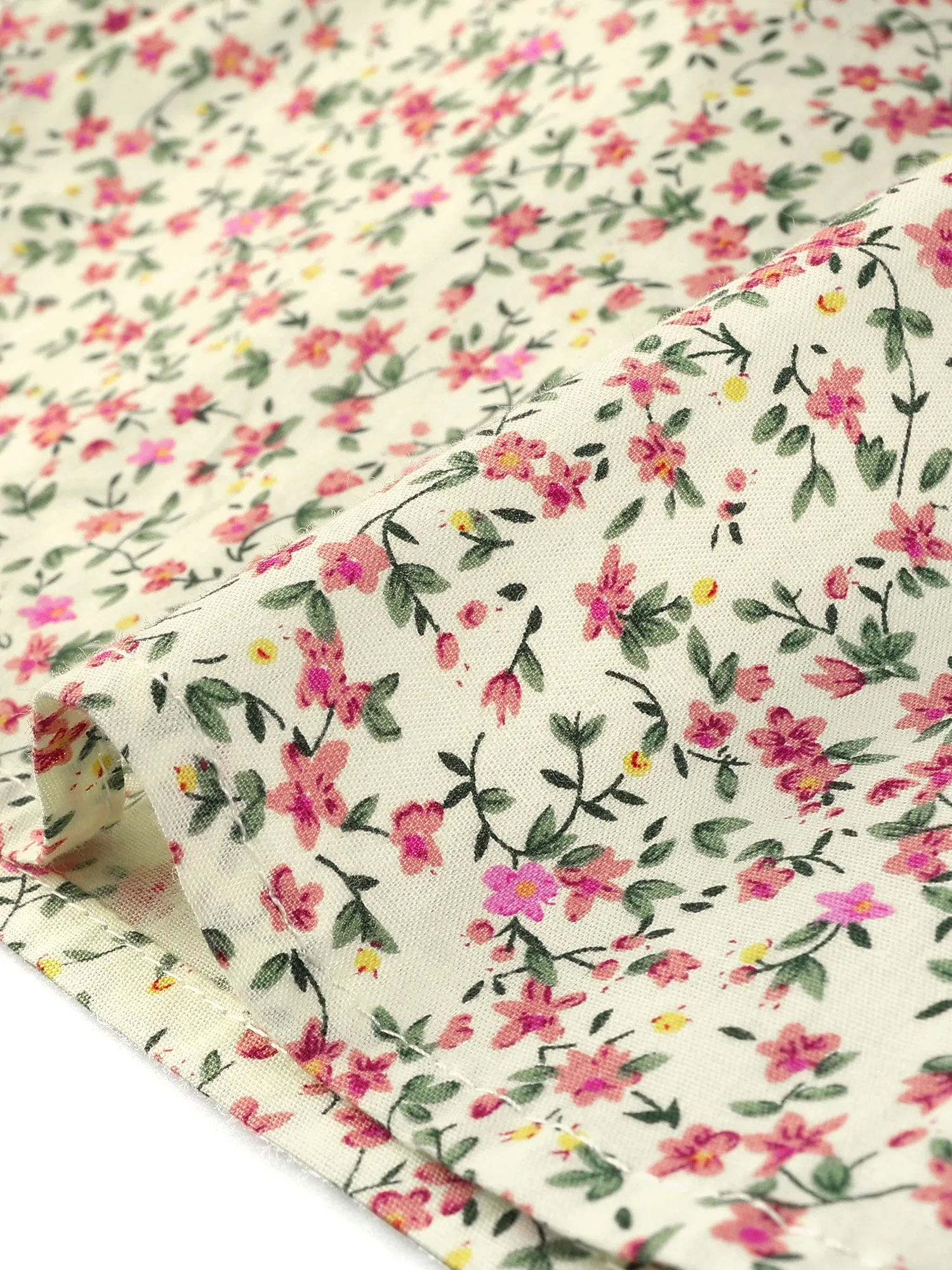 Floral Embroidered Ruffle Neck Puff Sleeve Peasant Shirt Top sold by Allegra K product image thumbnail 5