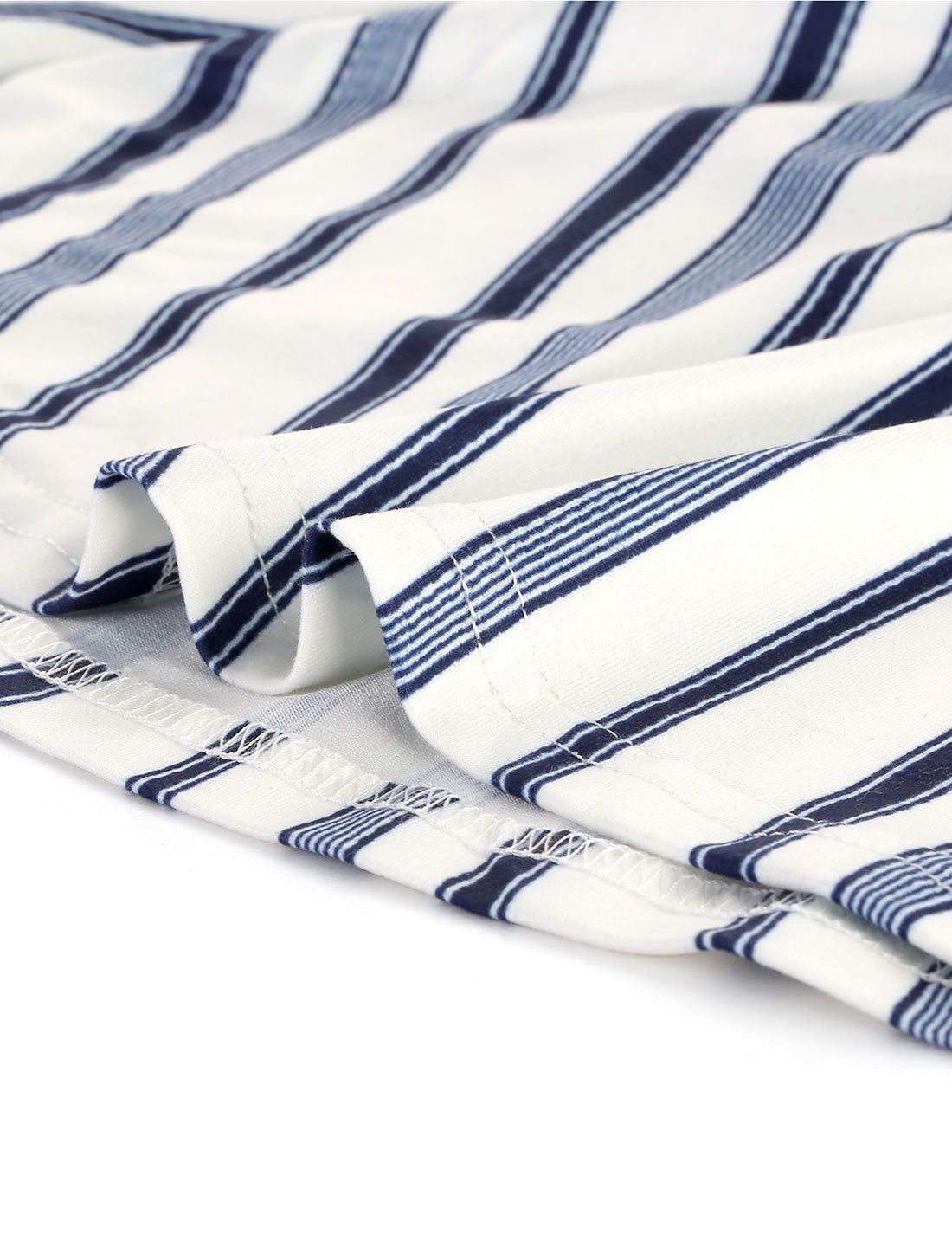 Striped Work 3/4 Sleeve V Neck Peplum Top sold by Allegra K product image thumbnail 5