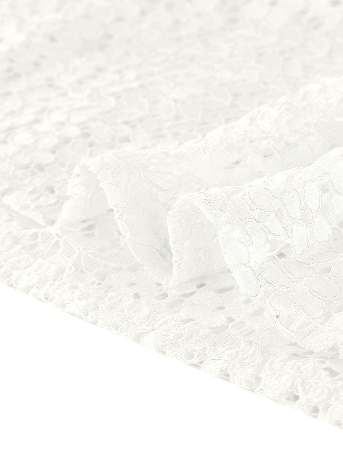 Lace Floral V Neck Puff Sleeves Elegant Cocktail A-Line Dress sold by Allegra K product image thumbnail 5