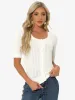 Vintage Short Sleeve Button Up Knit Sweater Cardigan sold by Allegra K