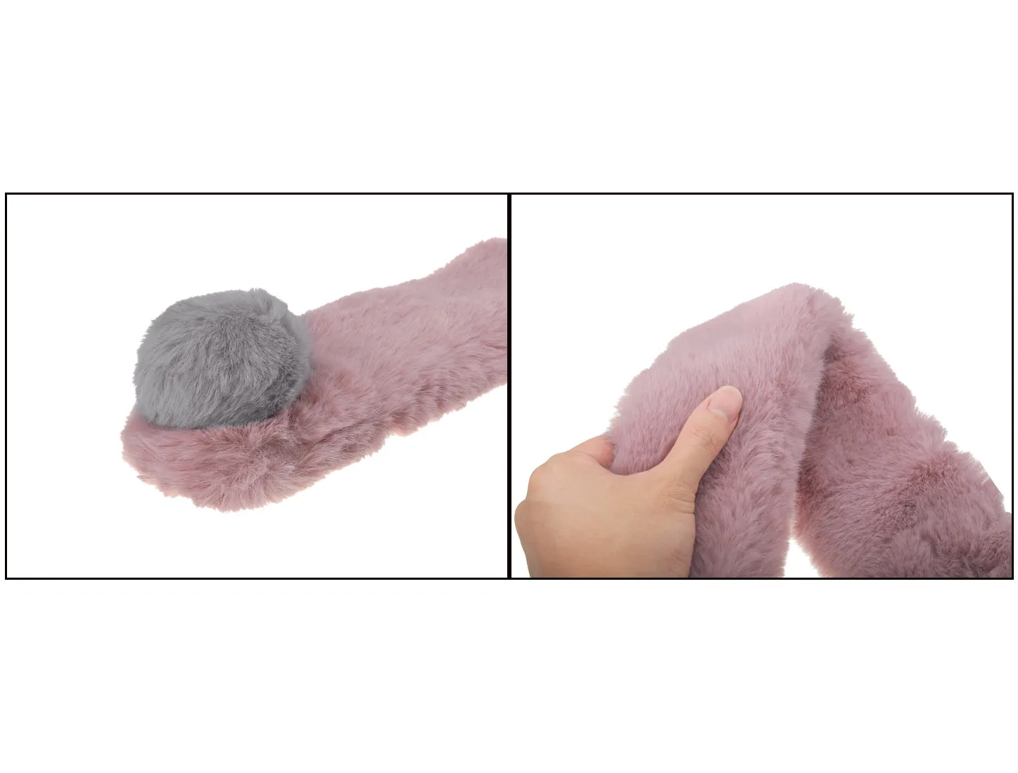Fluffy Faux Fur Hairball Collar Solid Plush Neck Wrap Winter Warmer sold by Allegra K product image thumbnail 4