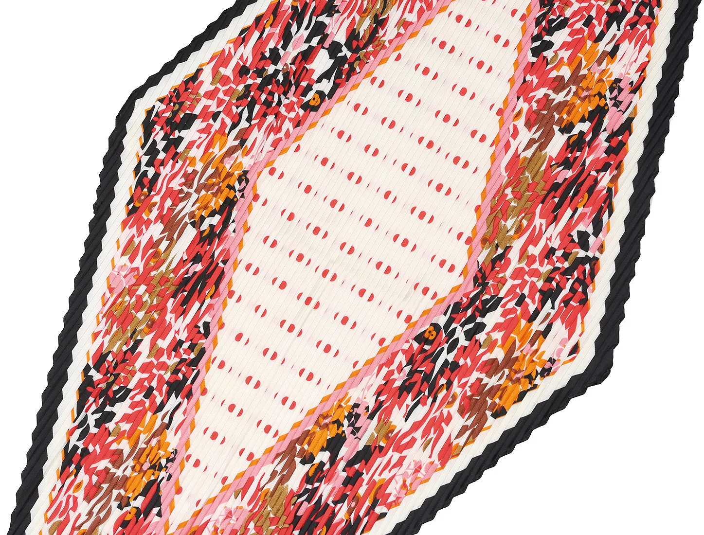 Polka Dot Floral Pleated Rhombus Head Wraps Scarves Neckerchief sold by Allegra K product image thumbnail 5