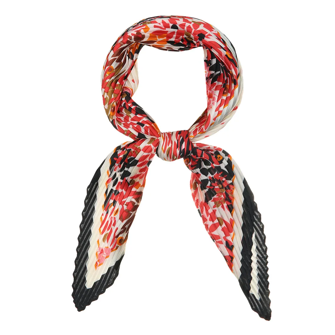 Polka Dot Floral Pleated Rhombus Head Wraps Scarves Neckerchief sold by Allegra K