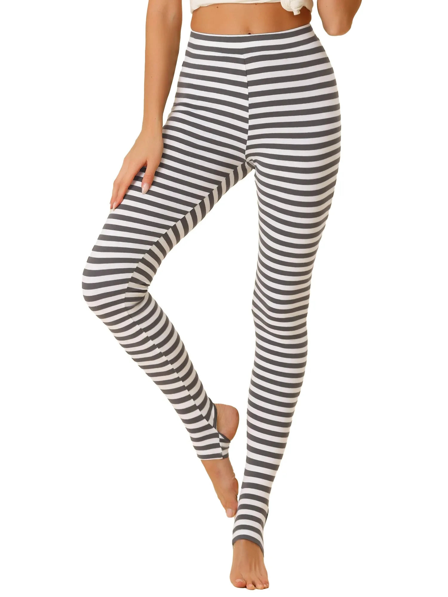 Leggings Printed Elastic Waistband Party Stirrup Yoga Pants sold by Allegra K product image thumbnail 5