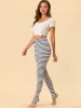 Leggings Printed Elastic Waistband Party Stirrup Yoga Pants sold by Allegra K