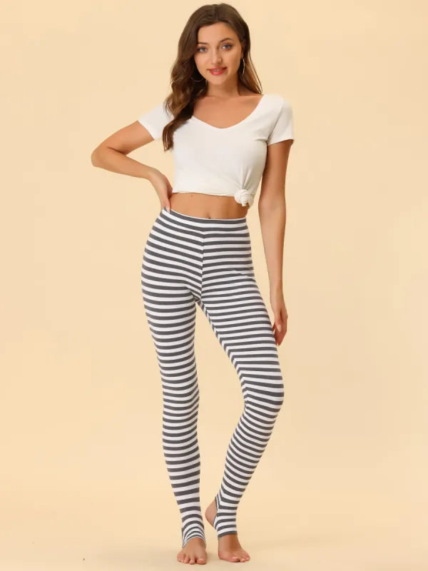 Leggings Printed Elastic Waistband Party Stirrup Yoga Pants sold by Allegra K