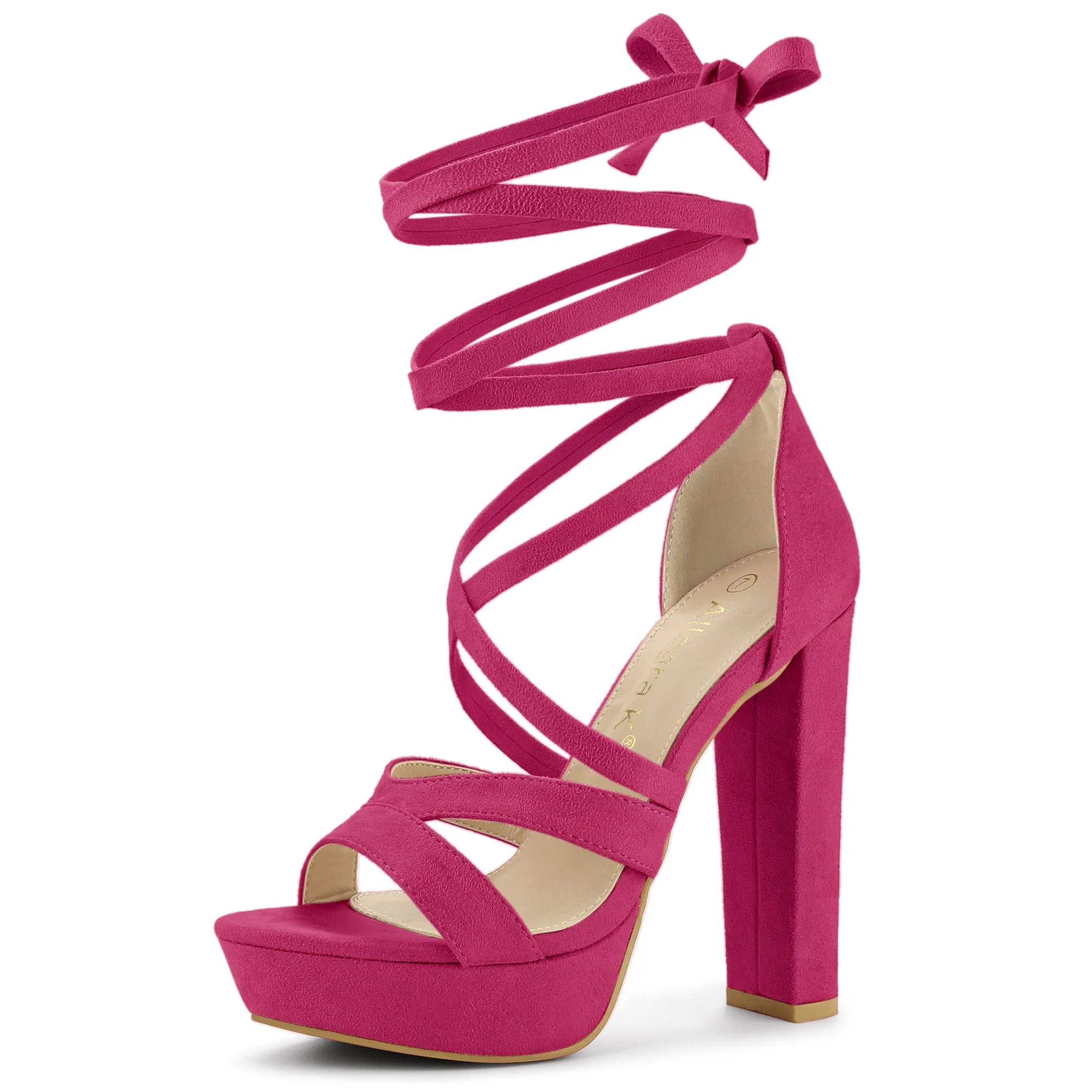 Lace Up Platform Chunky High Heel Sandals sold by Allegra K product image thumbnail 2