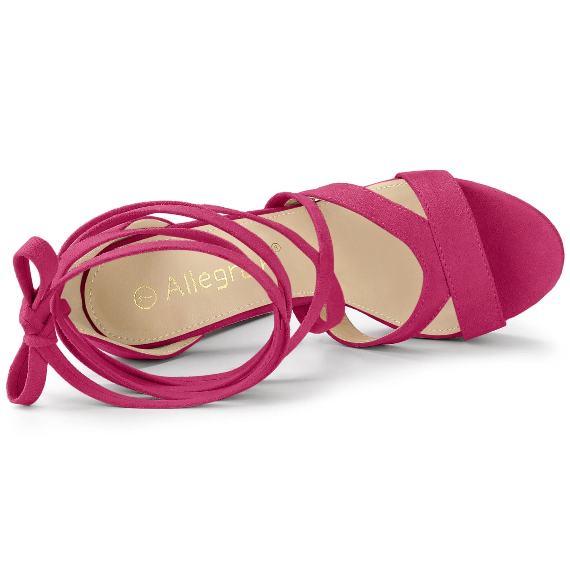 Lace Up Platform Chunky High Heel Sandals sold by Allegra K product image thumbnail 5