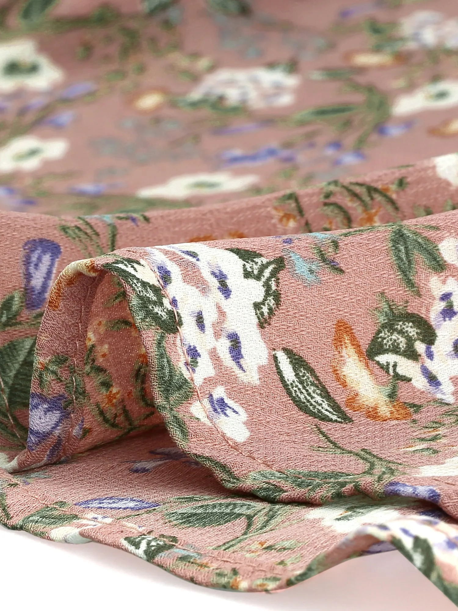 Ruffle Sleeveless Button Up Shirt Floral Blouse sold by Allegra K product image thumbnail 4