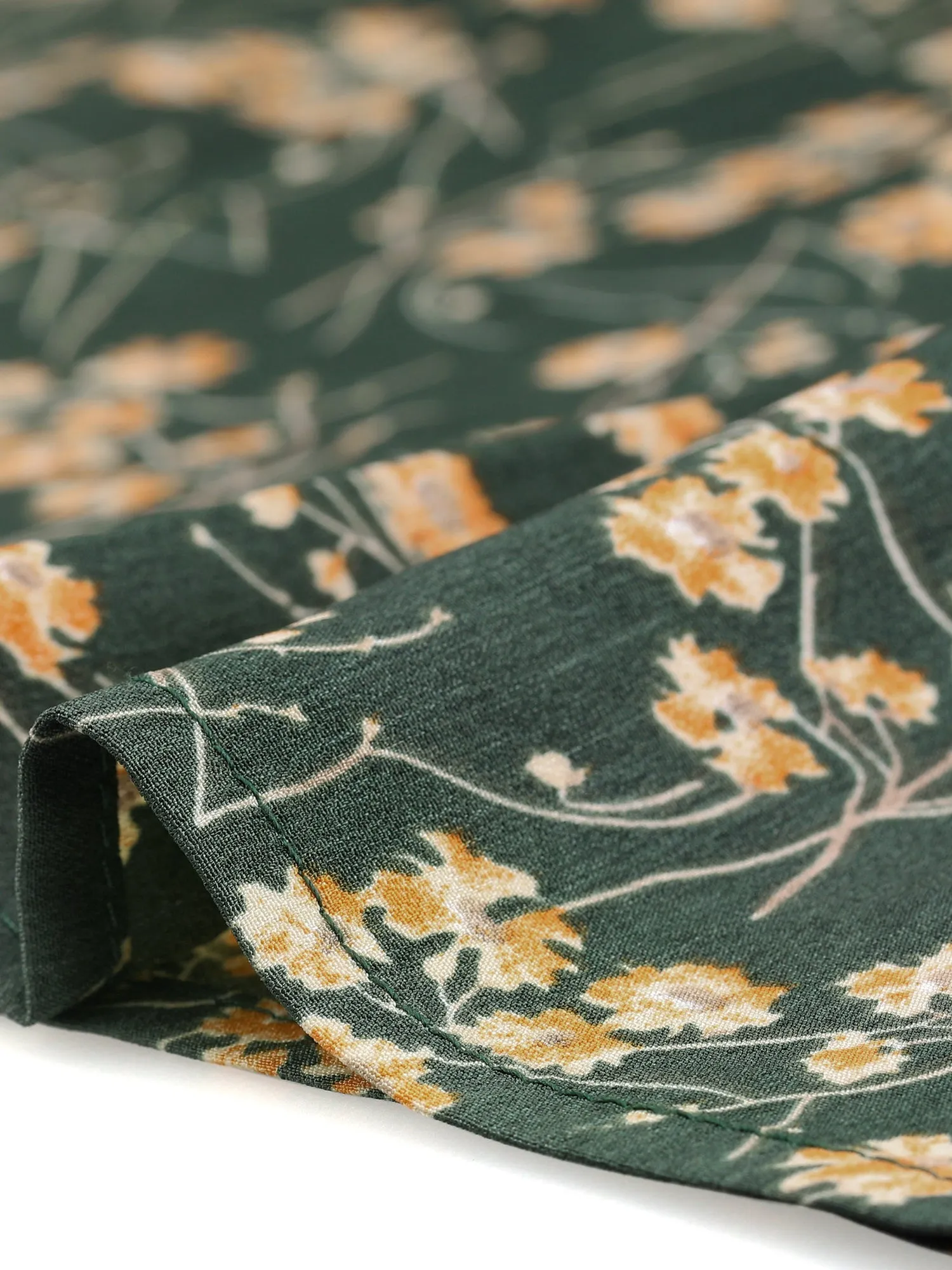 Floral Midi Peasant Elastic Waist A-Line Skirt sold by Allegra K product image thumbnail 5