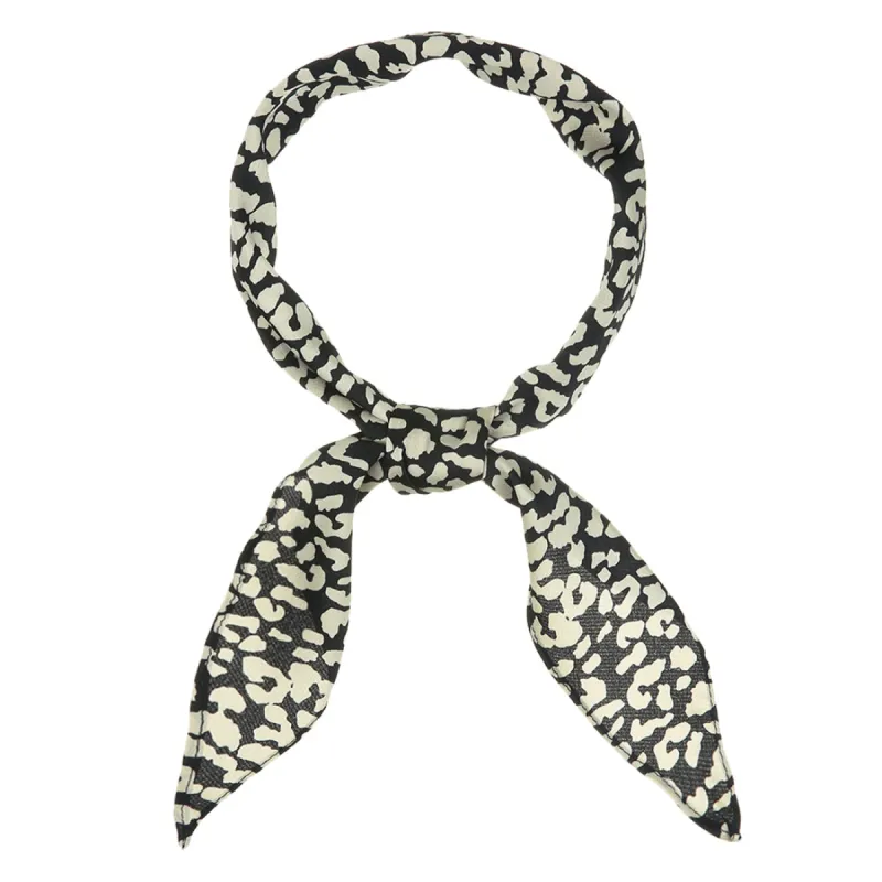 Animal Print Leopard Rhombus Rhombic Neck Scarf Cheetah Bandana sold by Allegra K
