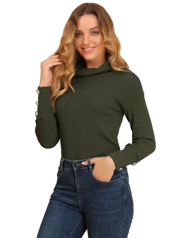 Women's Casual Loose Turtleneck Outerwear Knit Sweater Pullover Tops sold by Allegra K