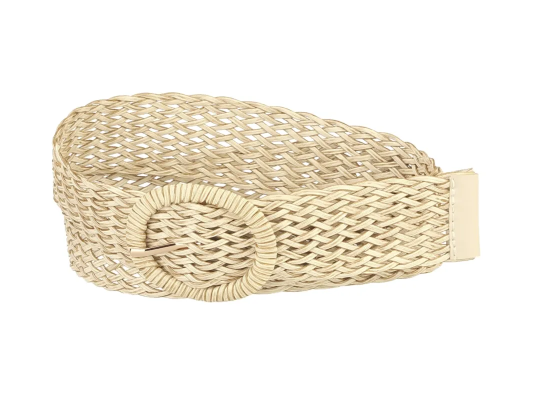 Womens Skinny Waist Belts Braided Belts for Dress Round Metal Buckle Adjustable sold by Allegra K