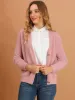 Button Down Fluffy Cardigan V-Neck Soft Knit Sweater sold by Allegra K