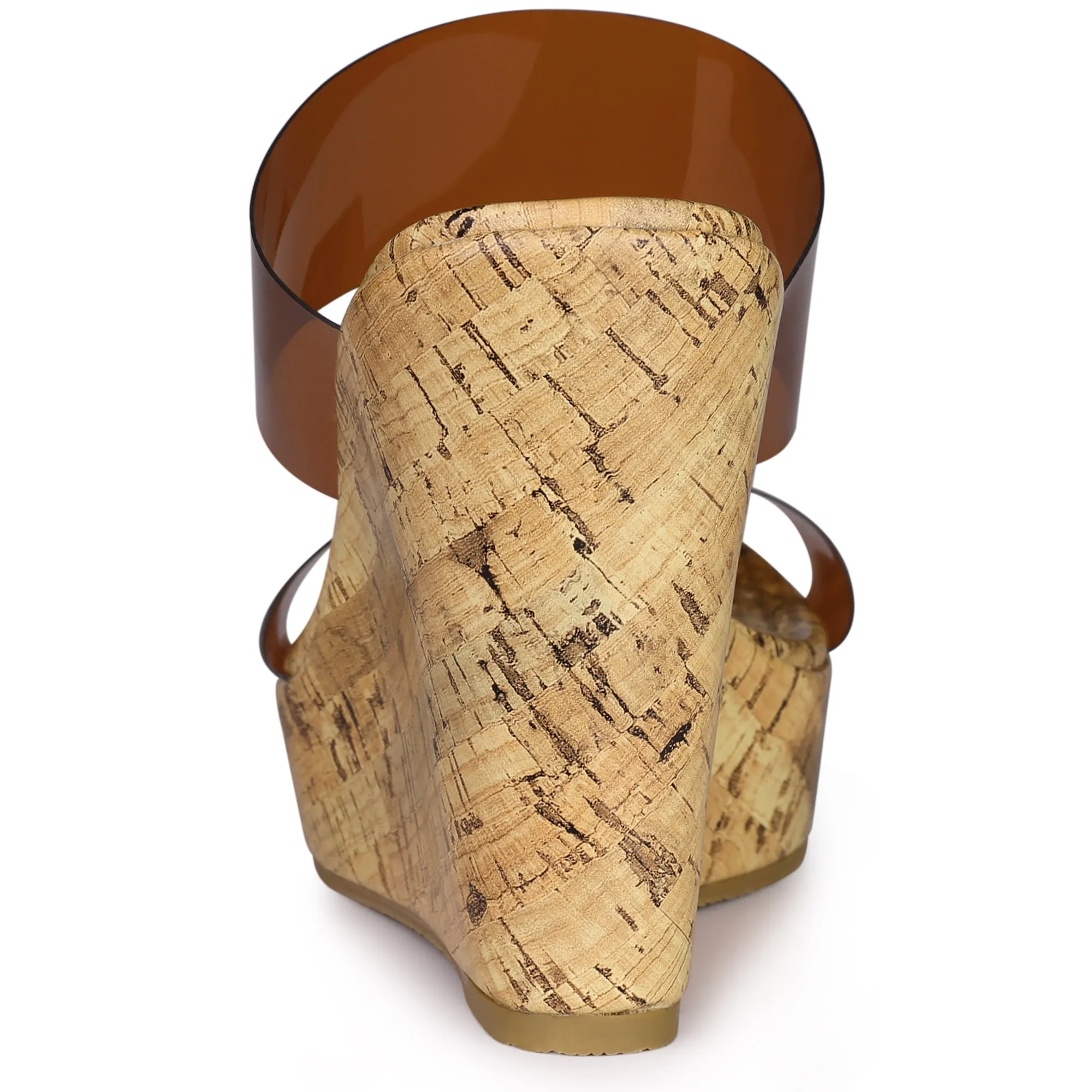 Clear Platform Transparent Straps Wedge Heel Sandals sold by Allegra K product image thumbnail 5