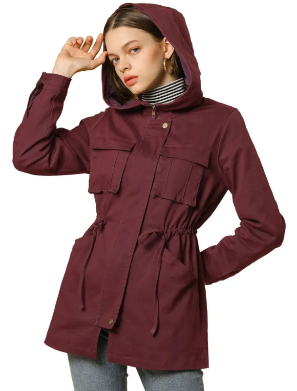 Allegra K Lightweight Cotton Utility Anorak Jacket sold by Allegra K
