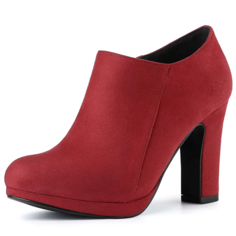 Women's Platform Round Toe Chunky Heel Ankle Booties sold by Allegra K