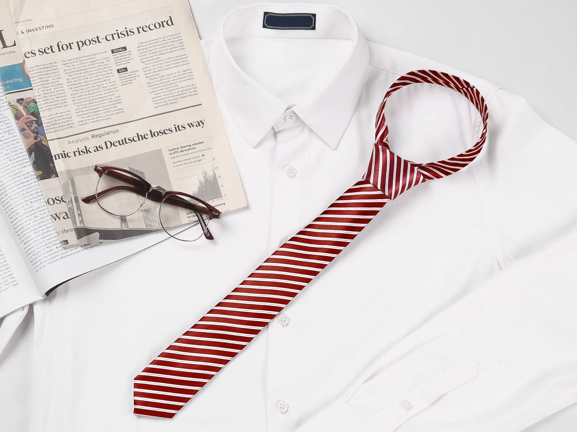 Self-Tied Striped Skinny Casual Business Classic Neck Ties sold by Allegra K product image thumbnail 5