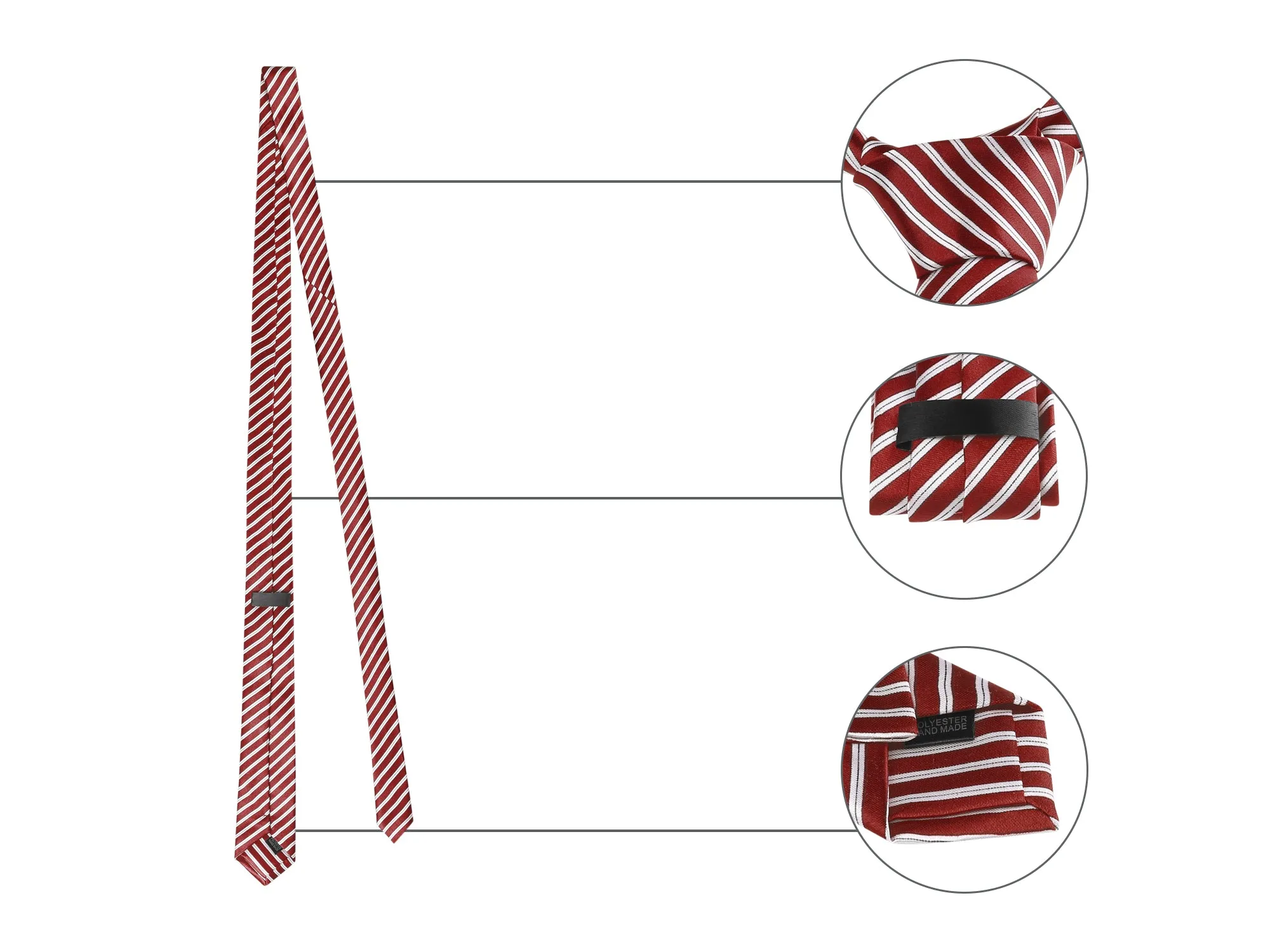 Self-Tied Striped Skinny Casual Business Classic Neck Ties sold by Allegra K product image thumbnail 3