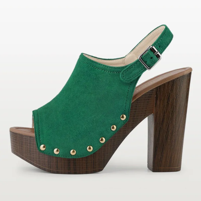 Women's Open Toe Slingback Platform Chunky Heels Sandals sold by Allegra K