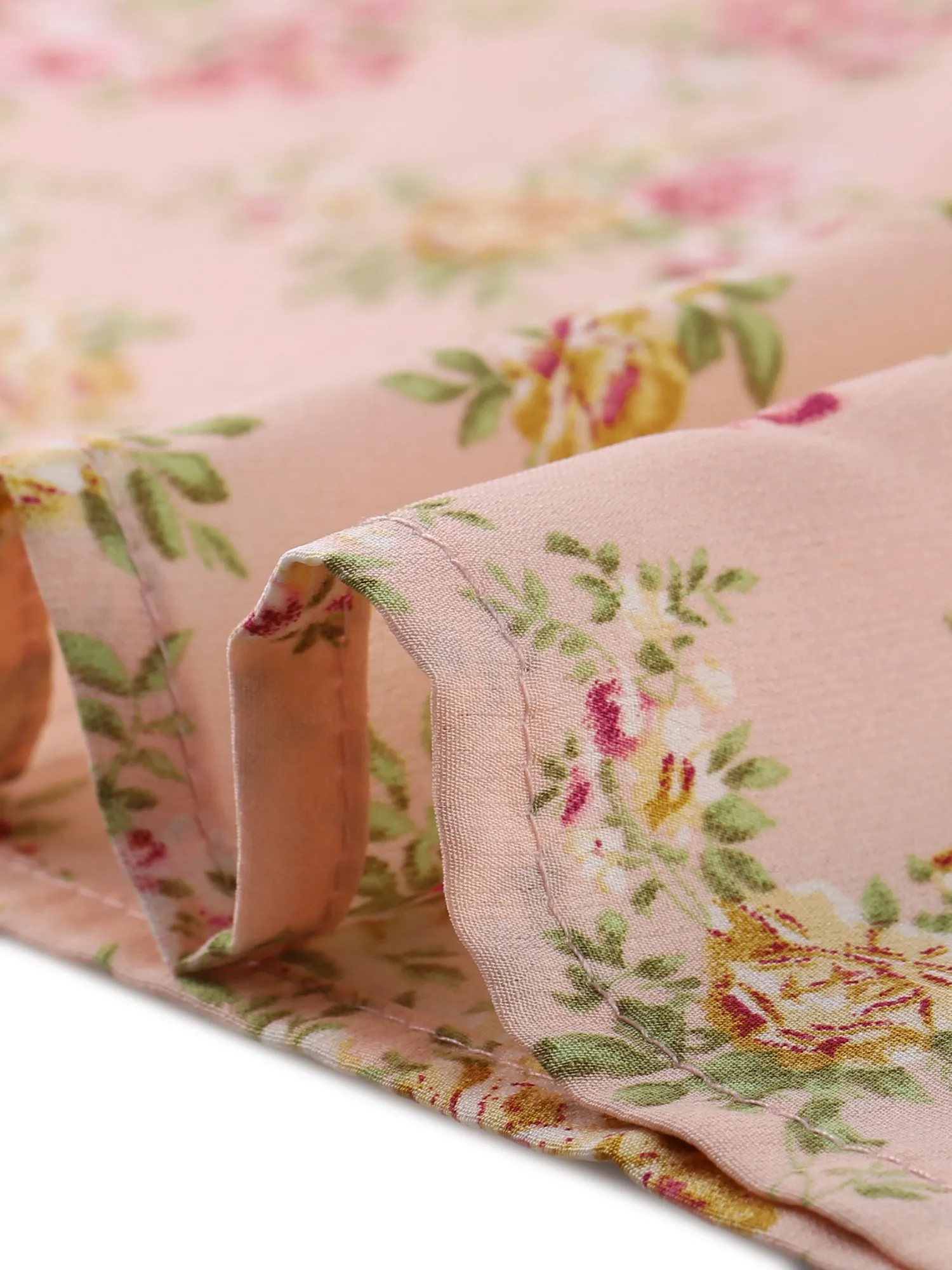 Square Neck Puff Sleeve Shirred Floral Casual Midi Dress sold by Allegra K product image thumbnail 4