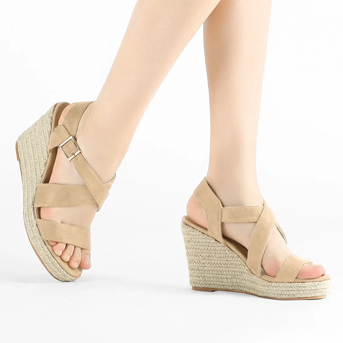 Espadrilles Platform Slingback Wedges Sandals sold by Allegra K product image thumbnail 3