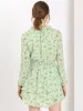 Ruffled Floral Smocked Waist Layered Tiered Chiffon Dress sold by Allegra K