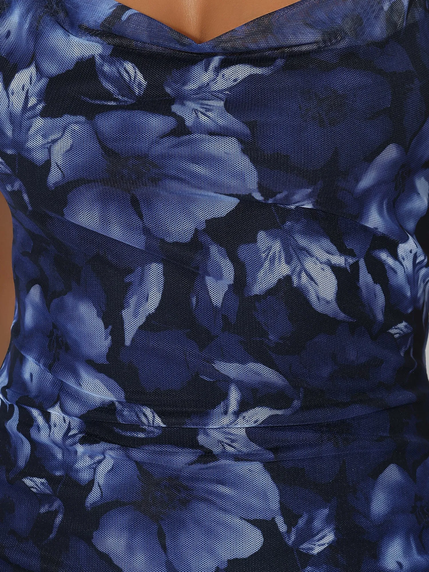 Spaghetti Strap Mesh Floral Sleeveless Bodycon Cocktail Maxi Dress Sundress sold by Allegra K product image thumbnail 4