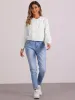 Button Down Biker Moto Bomber Cropped Jacket sold by Allegra K