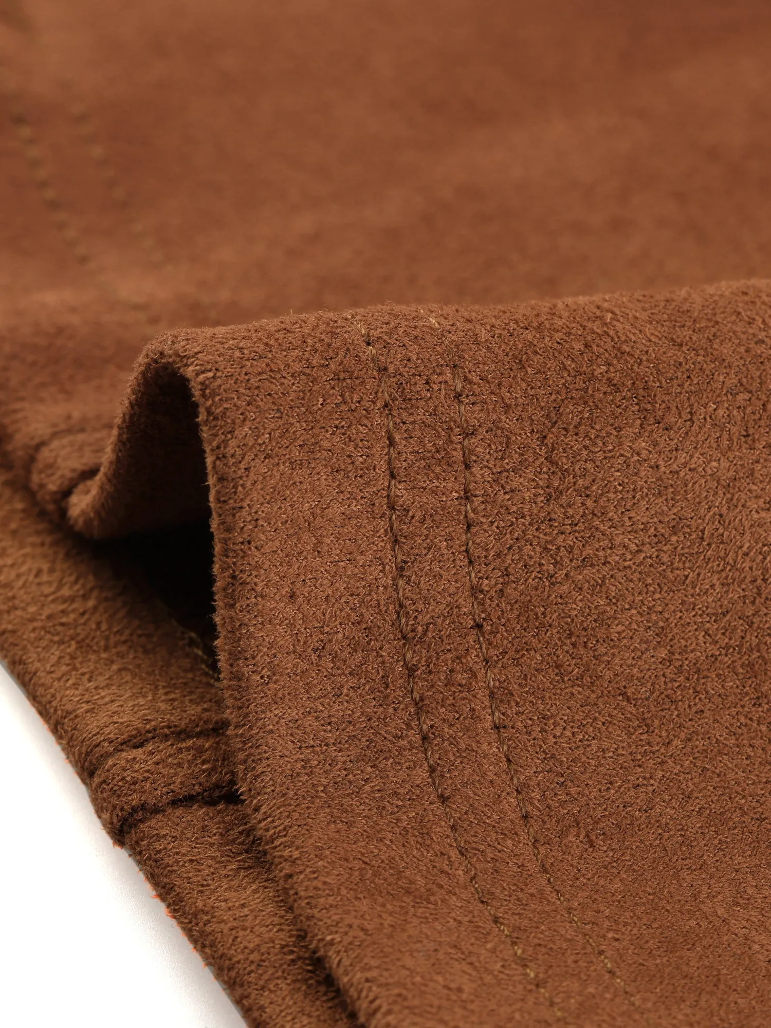 Faux Suede Lapel Collar Long Sleeve Casual Work Office Jacket sold by Allegra K product image thumbnail 4