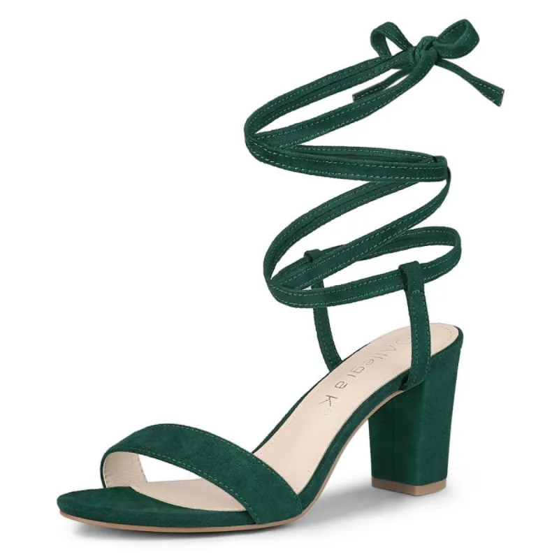 Women's Lace Up Chunky Heels Sandals sold by Allegra K