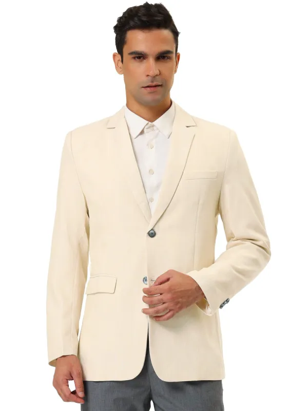 Men's Blazer Slim Fit Casual Sport Coat Two Button Formal Business Suit Jacket sold by Allegra K