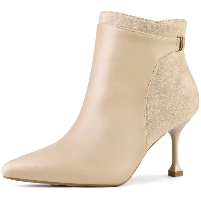 Women's Pointed Toe Side Zip Stiletto Heel Ankle Boots sold by Allegra K