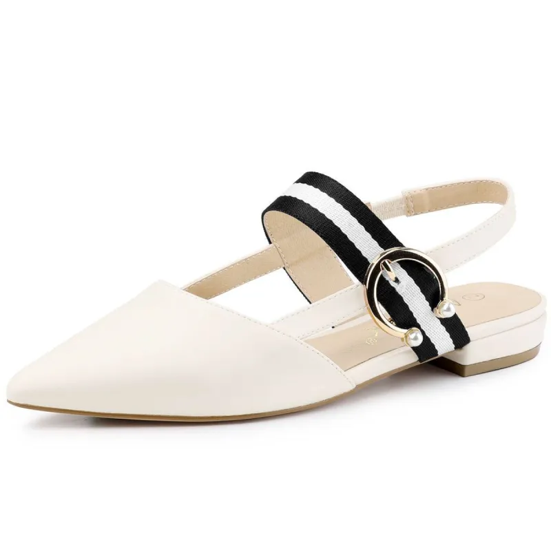 Women's Pointed Toe Slingback Flat Mules sold by Allegra K
