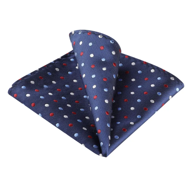 Men's Self Folded Polka Dots Pocket Squares Handkerchiefs for Wedding Business sold by Allegra K