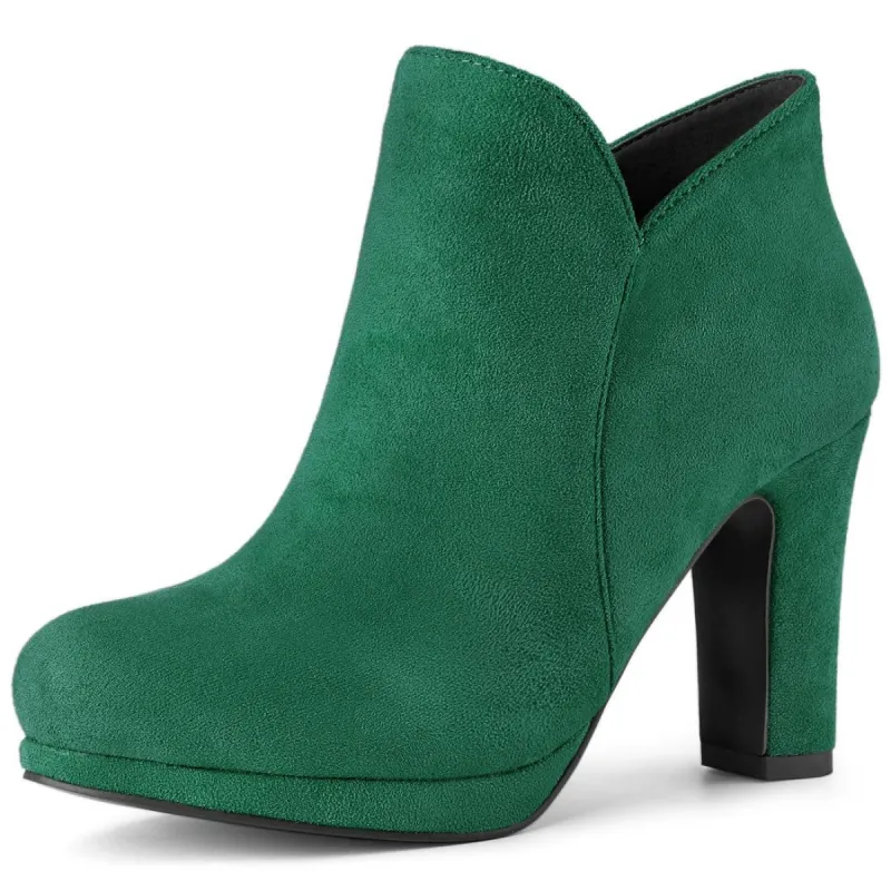 Women's Round Toe Chunky Heeled Ankle Heel Boots sold by Allegra K