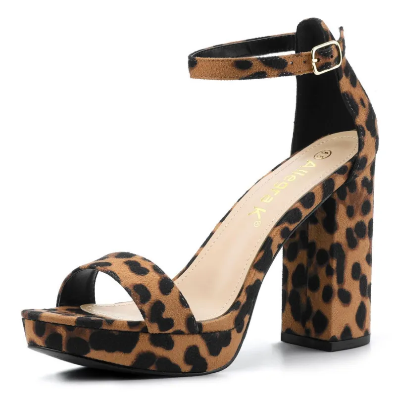 Women's Platform Ankle Strap Chunky High Heel Sandals sold by Allegra K