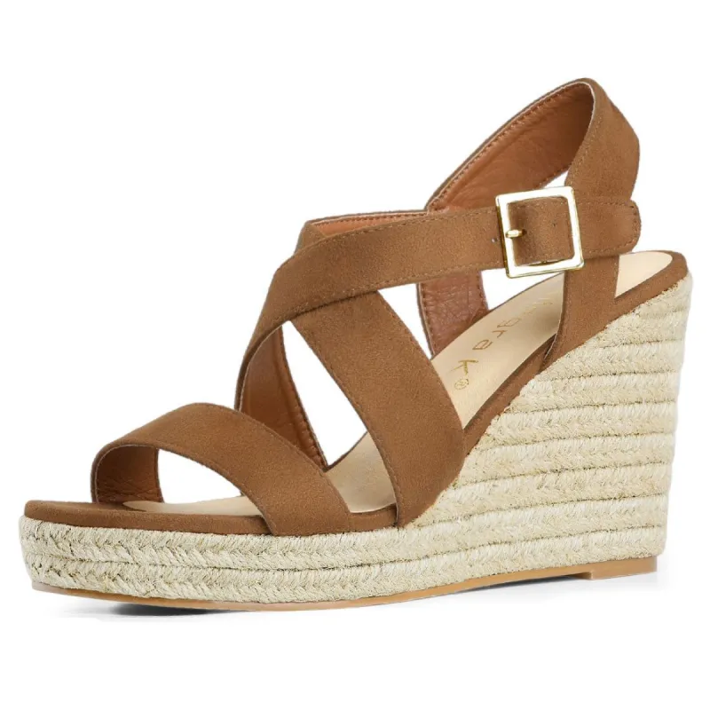 Women's Espadrilles Platform Slingback Wedges Sandals sold by Allegra K