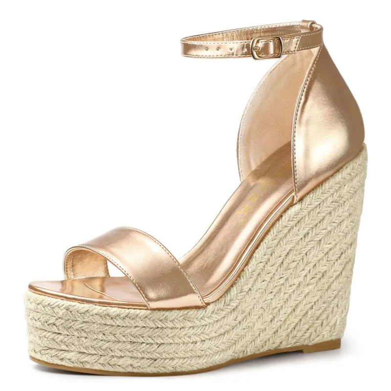 Women's Open Toe Espadrille Wedges Platform Sandals sold by Allegra K